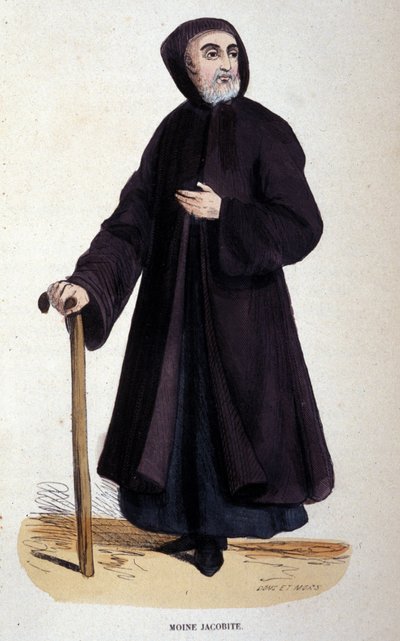Moine Jacobite. Gravering fra et album på religiøse ordre, Paris av Unknown artist