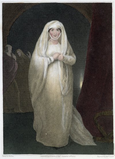 Mrs. Siddons, i rollen som Lady Macbeth i Shakespeares skuespill "Macbeth", deb. 1800-tallet av Unknown artist