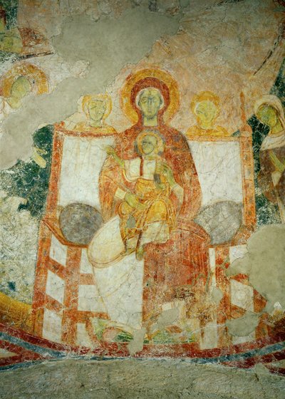 Veggmalerier i kirken til benediktinerklosteret i Lambach, Oberösterreich (fresko) av Unknown artist