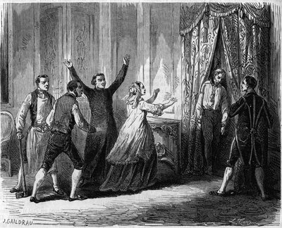 Mystisk henging av den siste prinsen av Conde (Louis Henri Joseph de Bourbon av Unknown artist