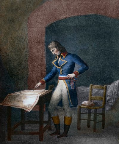 Napoleon I Bonaparte (1769-1821) ved fortet carre d