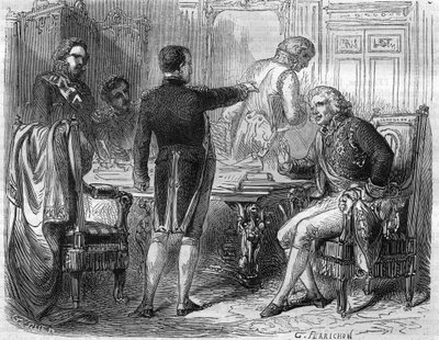 Napoleon I med Jean Etienne Marie Portalis i 1811. Fransk jurist og politiker (1746 til 1807). av Unknown artist