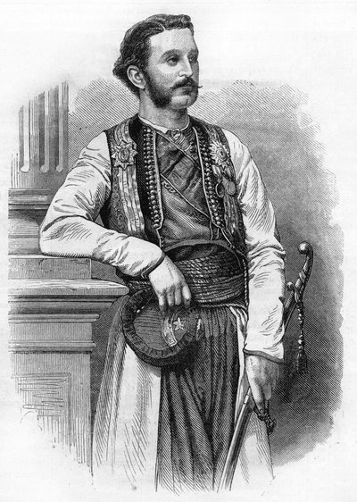 Nicholas I (1841-1921), i 1869. Prins av Montenegro, deretter konge av Montenegro. av Unknown artist