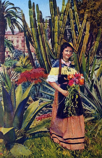 Nicoise. Postkort rundt 1930. Kommunearkivet i Nice. av Unknown Artist