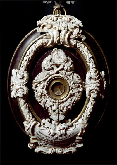 Objektiv linse til den astronomiske rammen til Galilea eller Galileo Galilei (1564-1642). 1609-1610. Museum of the History of Science, Firenze av Unknown artist