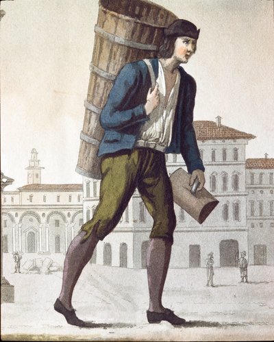 Gammel handel: melkemannen (litografi av Unknown artist