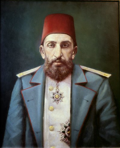 Det osmanske riket: Portrett av Sultan Abdulhamid II (oljemaleri) av Unknown Artist
