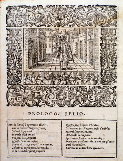 Side fra Amfiparnaso madrigalkomedie av Orazio Vecchi av Unknown artist