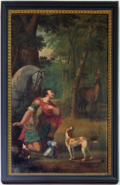 Maleri "Conversion H. Hubertus" av Unknown artist