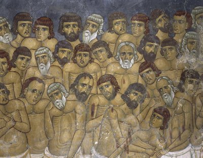 Malerier av en gruppe martyrer, Ayios Nikolaos Ties Steyis, Kakopetria, Kypros av Unknown artist