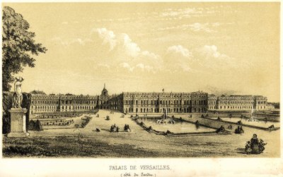 Palace of Versailles, hageutsikt i 1857. av Unknown artist