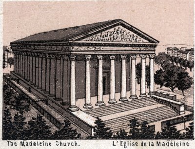 Paris, France: view of the Madeleine Church. in “” The world illustrates 168 views”” Undated (end 19th century) av Unknown artist