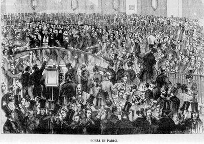 Paris-børsen (kurv) i 1870. av Unknown artist