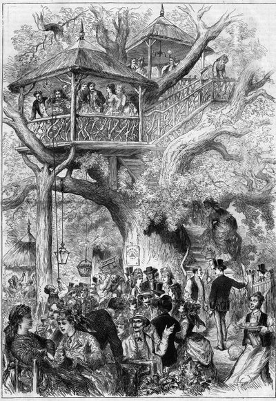Party in Sceaux Park in 1873. av Unknown artist