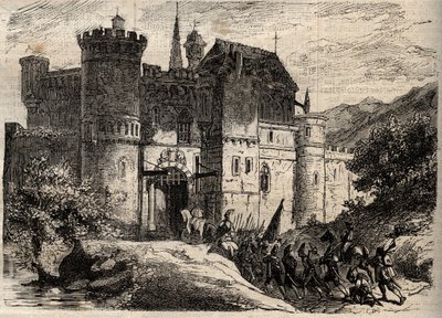 Pascal Paoli, befrier av Korsika - Pascal Paoli (1725-1807), befrier av Korsika går inn i Bastia - gravering i "" Dictionnaire populaire illustrious "- 1864 - av Joseph Decembre og Edmond Allonier - av Unknown artist