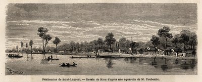 Penitencier av Saint Laurent av Fransk Guyana, organiserer for produksjon av kaffe og bomull (mye land tilskrives convicnes, som etablerer seg der i full frihet, hver mottar en ku og en purke, og er ansvarlig overfor administen av Unknown artist