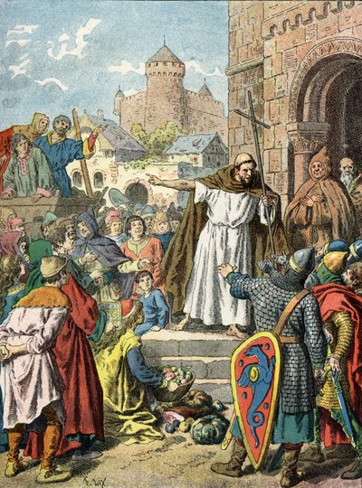 Peter Eremitten forkynner korstoget av Unknown Artist