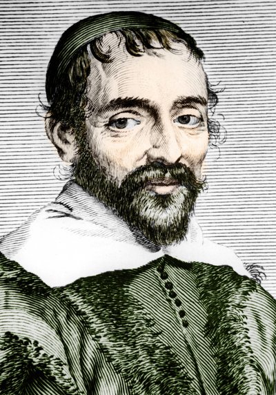 Pierre Gassendi (1592-1655), French philosopher, astronomer, mathematician and physicist. av Unknown artist