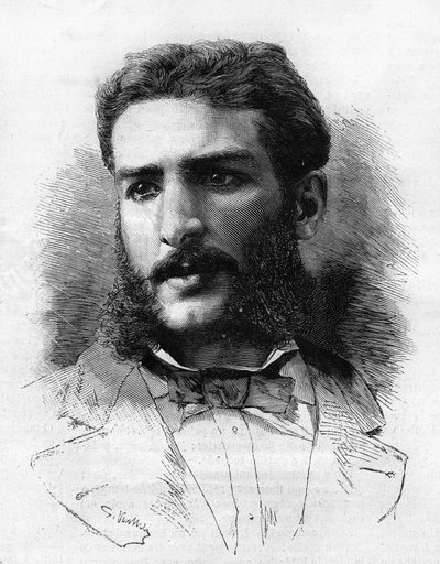 Pierre Savorgnan of Brazza (1852-1905), French explorer in 1882. av Unknown artist