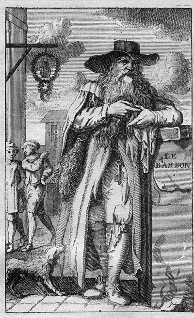 Pierre de Montmaur (1576 -1650) erudit, fransk poet av latinsk uttrykk - gravering av Unknown artist
