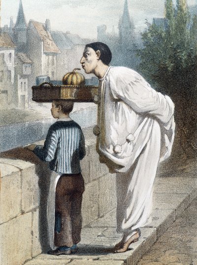 Pjerrot lukter en frukt - a.n.d., sent på 1800-tallet av Unknown artist