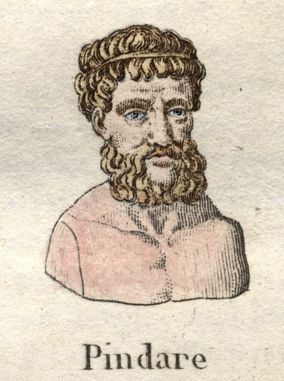 Pindare (518-v. 438 f.Kr.), gresk operapoet. av Unknown artist