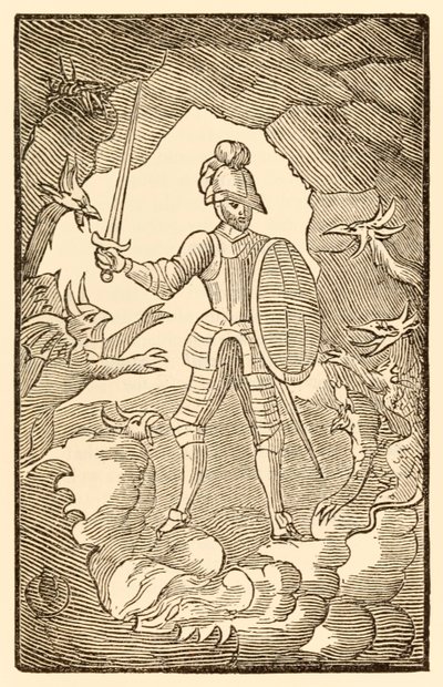 Stakkars mann! Hvor er du nå? Din dag er natt. fra The Pilgrims Progress From This World, To That What Is To Come av John Bunyan (1628-1688) Christian går inn i Dødsskyggens dal og t av Unknown