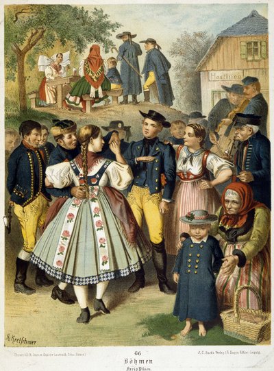 Populær ball i Böhmen rundt 1870 av Unknown artist