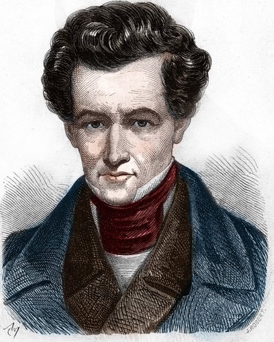 Portrait Armand Carrel (1800-1836), French journalist. av Unknown artist