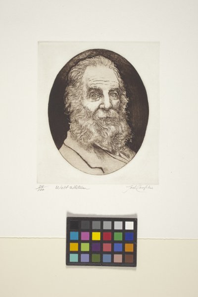 Portrett av Walt Whitman (blekk, trykk) av Unknown artist
