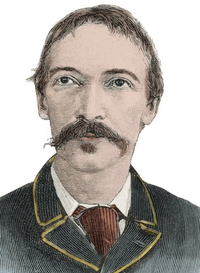 Portrett Robert Louis Stevenson (1850-1894) - britisk forfatter av Unknown artist