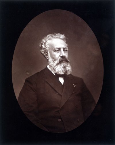 Portrettmedaljong av Jules Verne - i "" Les Hommes d