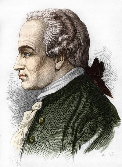 Portrait of (Immanuel) Emmanuel Kant. German philosopher (K¿nigsberg av Unknown artist