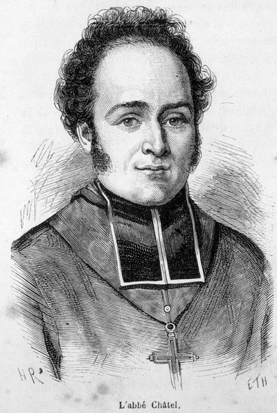 Portrett av Abbe Ferdinand Francois Chatel (1795-1857), grunnlegger av den franske kirke på tidspunktet for julirevolusjonen. av Unknown artist