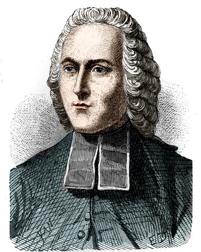 Portrett av Abbe Jean Antoine (Jean-Antoine) Nollet (1700 - 1770), fransk fysiker - i "Album de la Science; berømte vitenskapsmenn; Grandes funn""" 1896. av Unknown artist