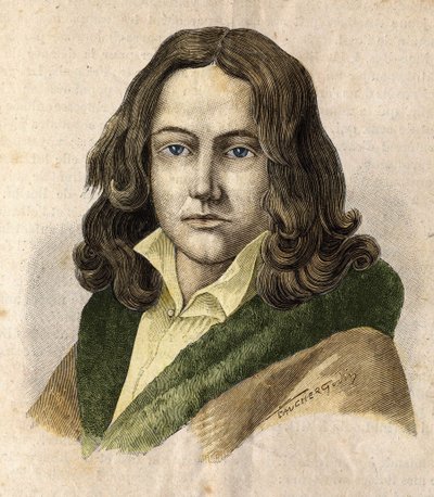 Portrait of Adelbert de Chamisso (1781 - 1838) - in “” Les Contemporains””, n.d. late 19th century. av Unknown artist