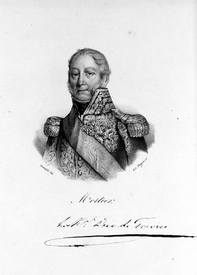 Portrett av Adolphe Edouard Casimir Joseph Mortier, hertug av Treviso, fransk marskalk og politiker (1768 - 1835). Gravering av 1800-tallet. av Unknown artist