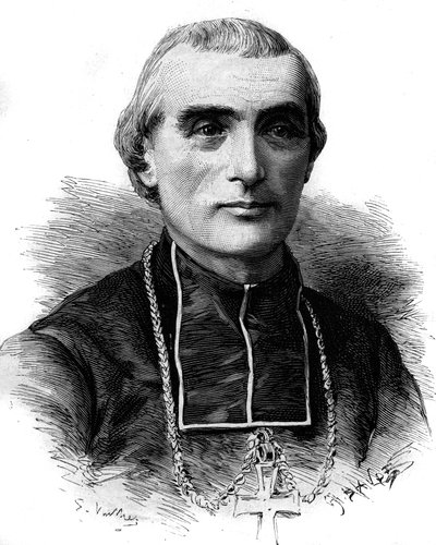 Portrett av Adolphe Perraud (1828-1906), fransk kirkemann og akademiker. Gravering i "" Le Monde Illustré"" nr. 1316 av 17. juni 1882. av Unknown artist