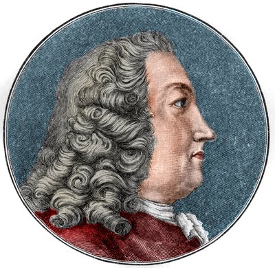 Portrett av Albrecht von Haller Medecin, sveitsisk fysiolog og botaniker (1708-1777) Gravering. av Unknown artist