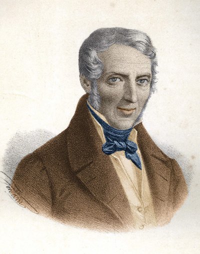 Portrett av Alessandro Manzoni, italiensk forfatter (1785 - 1873) av Unknown artist
