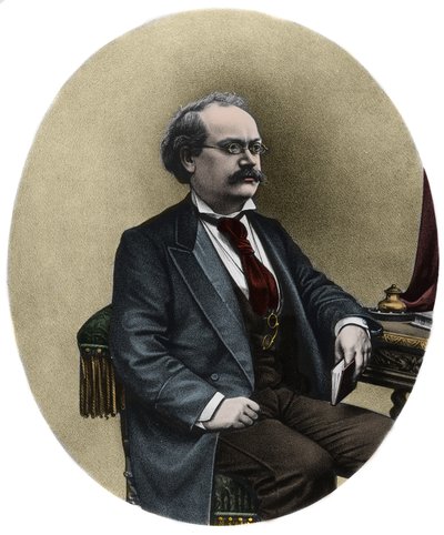 Portrett av Alexandre Charles Lecocq (1832 -1918), fransk komponist - Portrett av Alexandre Charles Lecocq (1832-1918), fransk komponist av Unknown artist