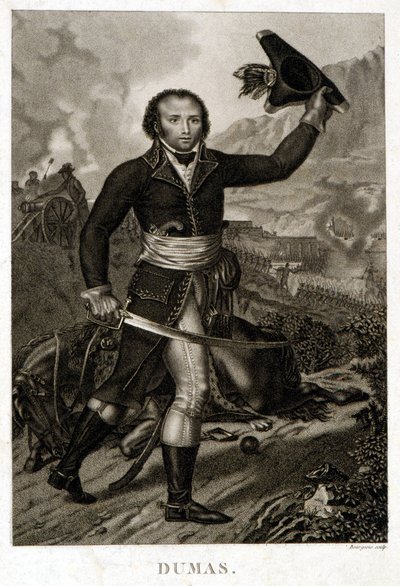 Portrett av Alexandre Davy Dumas (1762-1806), far til Alexandre Dumas far av Unknown artist