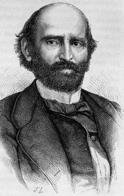 Portrett av Alexandre Glais-Bizoin (1800 - 1877). Gravering av slutten av 1800-tallet i "Histoire de France"" av H. Martin. av Unknown artist