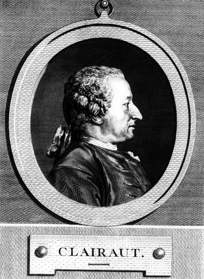 Portrett av Alexis Claude CLAIRAUT (1713-1765) fransk matematiker. av Unknown artist