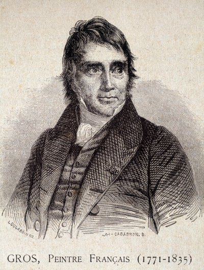 Portrett av Antoine Jean Gros, fransk maler (1771-1835) - i "Les Contemporains", n.d. slutten av 1800-tallet (gravering) av Unknown artist
