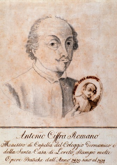 Portrett av Antonio Cifra (tegning) av Unknown artist