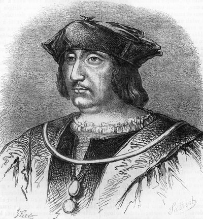Portrett av Arthus de Gouffier (1475-1519), herre av Boissy, lærer for kong Francois 1. Gravering fra 1800-tallet. av Unknown artist