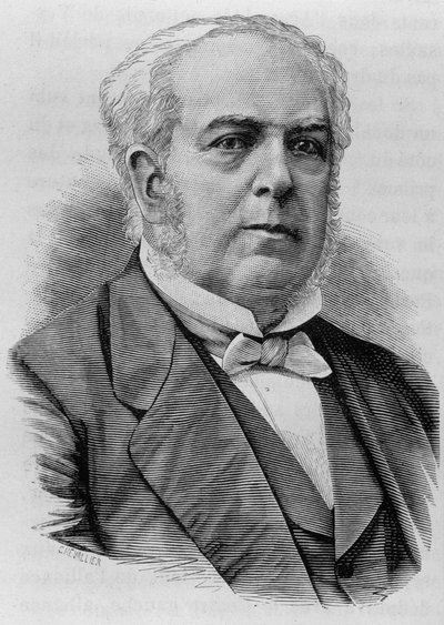 Portrett av Auguste Casimir-Périer (1811 - 1876). Gravering av slutten av 1800-tallet i "Histoire de France"" av H. Martin. av Unknown artist