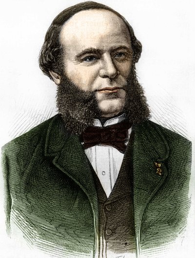 Portrait of Auguste Pouyer-Quertier (Pouyer Quertier) (1820 - 1891). Engraving from the end of the 19th century. av Unknown artist