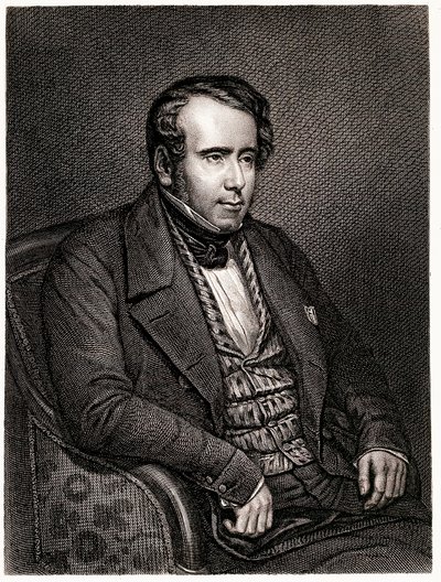 Portrett av Augustin Thierry, fransk historiker (gravering av Unknown artist